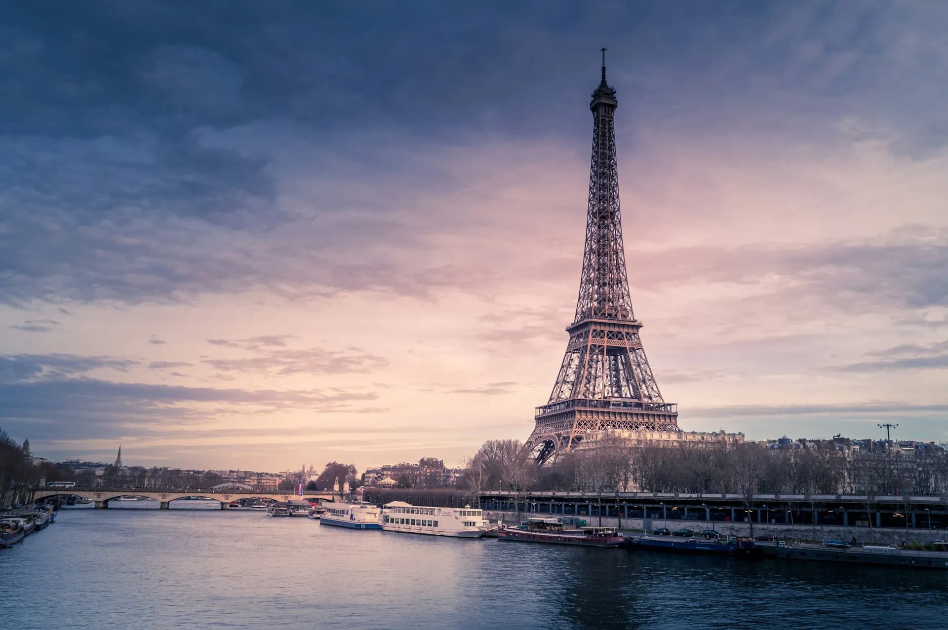 Eiffel Tower and Seine River, Paris