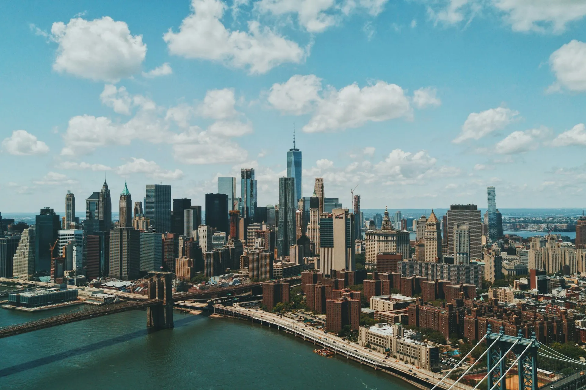 New York City skyline with Statue of Liberty